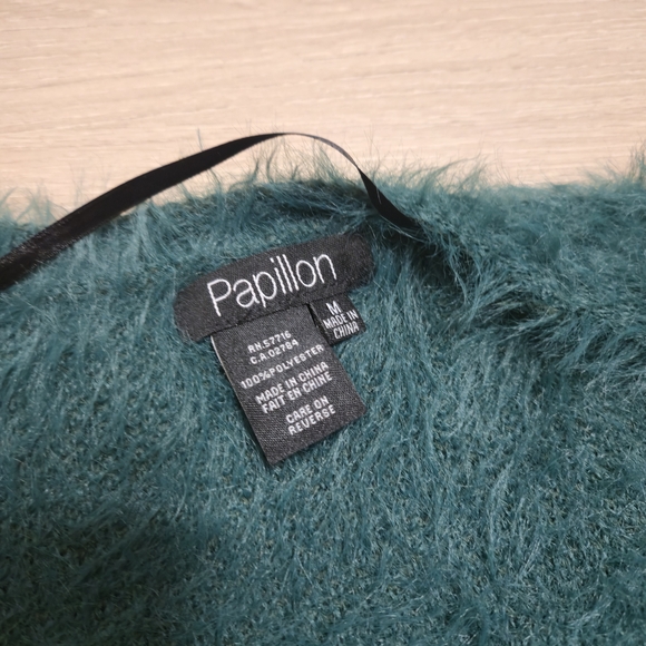 Papillon Fuzzy Cardigan Size M - Picture 6 of 10